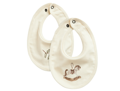 Lil Atelier turtledove Christmas bib (2-pack)